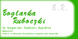 boglarka ruboczki business card